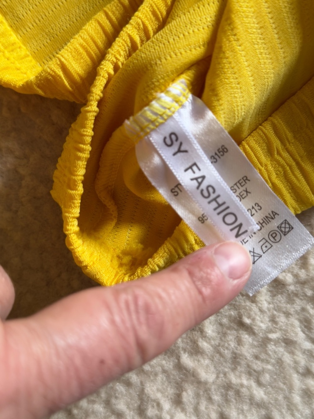 Bright Yellow Two-Piece Ribbed Lounge Set - Picture 4 of 5